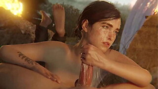 Nice young lady receives blowjob, creampie, facial cumshot.