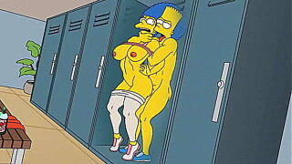 Anal Wench Housewife Marge Receives Drilled In The Booty In The Gymnastics And At House Whilst Her Spouse Is At Act / The Simpsons / Parody / Anime / Cartoons