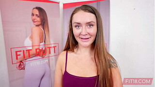 POV Casting Overweight Dilettante With A Precious Muff Chloe Marie In Yoga Drawers