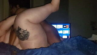 Huge Untutored Butt BBW Receives Screwed In lieu of Of Netflix And Cool