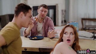 Cucking his aged MILF stepmom Siri Dahl in foreside of her friend